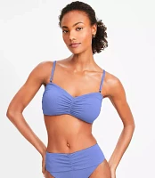 LOFT Beach Shirred Bandeau Bikini Top