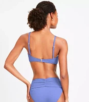 LOFT Beach Shirred Bandeau Bikini Top