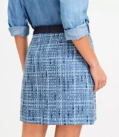 Petite Denim Tweed Mini Skirt