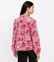 Petite Night Bloom V-Neck Blouse