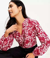 Petite Night Bloom V-Neck Blouse