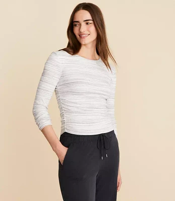 Lou & Grey Spacedye Cinched Ribbed Top