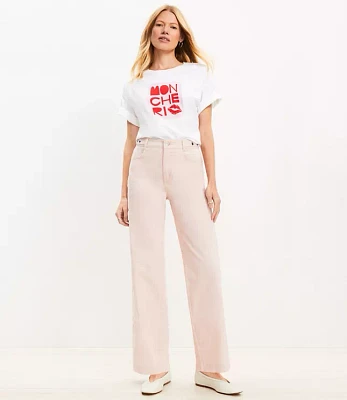 Petite Relaxed Straight Pants Twill