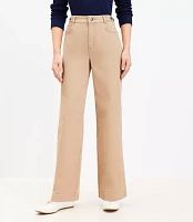 Petite Relaxed Straight Pants Twill