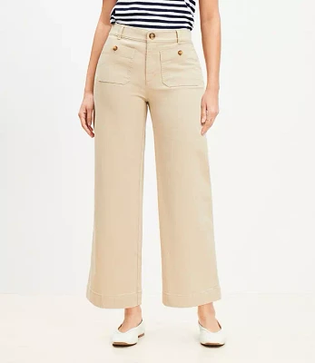 Curvy Palmer Wide Leg Crop Pants Twill