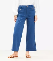Curvy Palmer Wide Leg Crop Pants Twill