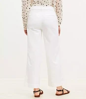 Curvy Palmer Wide Leg Crop Pants Twill