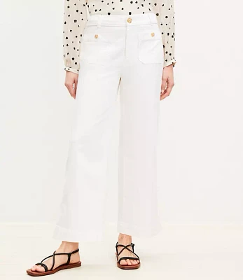 Curvy Palmer Wide Leg Crop Pants Twill