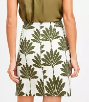 Palm Linen Blend Mini Wrap Skirt