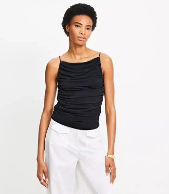 Ruched Apron Neck Top