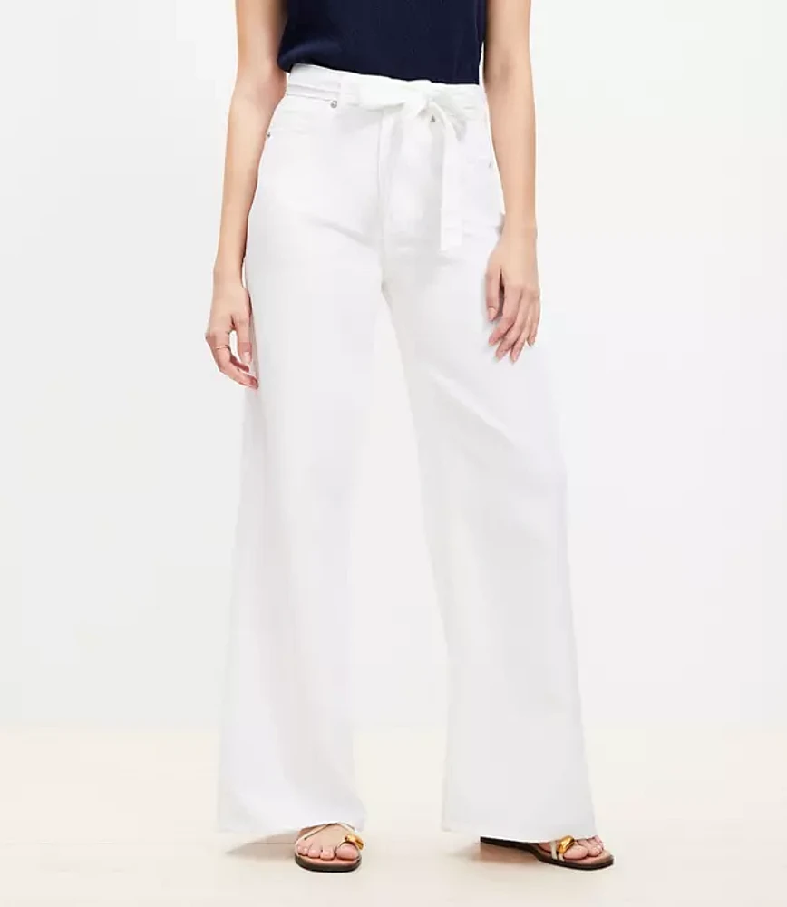 Palazzo Jeans in White