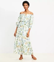 Floral Off The Shoulder Maxi Dress