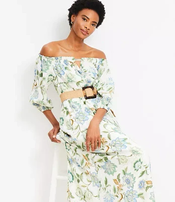 Floral Off The Shoulder Maxi Dress