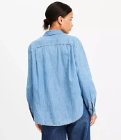 Petite Chambray Everyday Relaxed Pocket Shirt