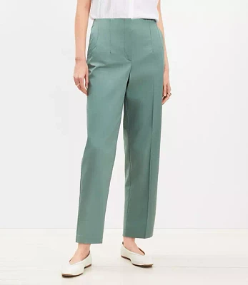 Petite Curvy Darted Straight Pants Twill
