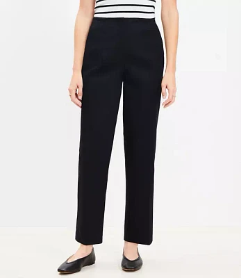 Petite Curvy Darted Straight Pants Twill