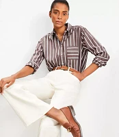 Petite Striped Everyday Relaxed Pocket Shirt