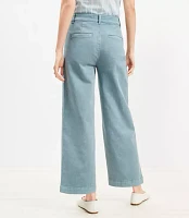 Tall Palmer Wide Leg Crop Pants Twill