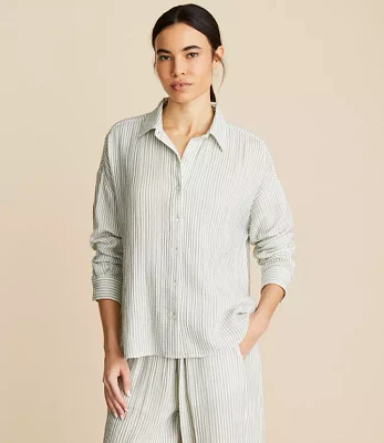 Petite Lou & Grey Striped Triple Cloth Shirt