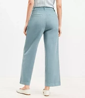 Petite Curvy Palmer Wide Leg Crop Pants Twill