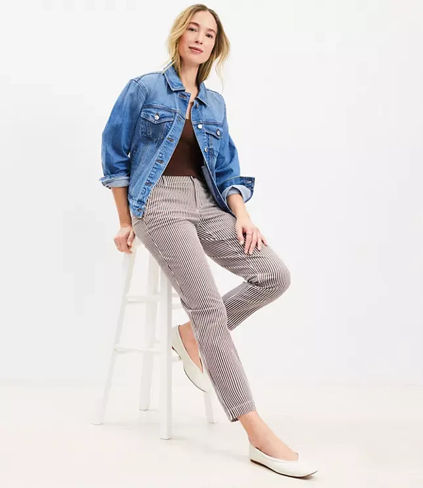 Petite Monroe Slim Chino Pants Stripe