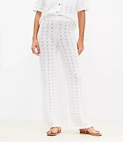 LOFT Beach Pointelle Wide Leg Pants