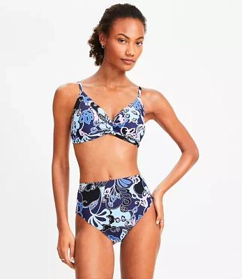 LOFT Beach Floral High Waist Bikini Bottom