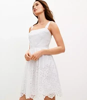 Petite Eyelet Corset Mini Dress