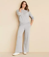 Lou & Grey Heathered Signaturesoft Wide Leg Pants