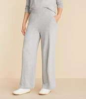 Lou & Grey Heathered Signaturesoft Wide Leg Pants