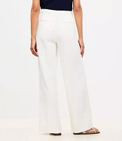 Petite Pintucked Pull On Wide Leg Pants