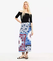 Tiled Wrap Midi Skirt
