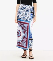 Tiled Wrap Midi Skirt
