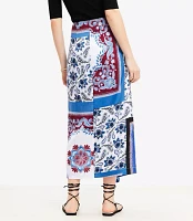 Tiled Wrap Midi Skirt