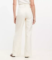 Petite Double Button Stovepipe Pants