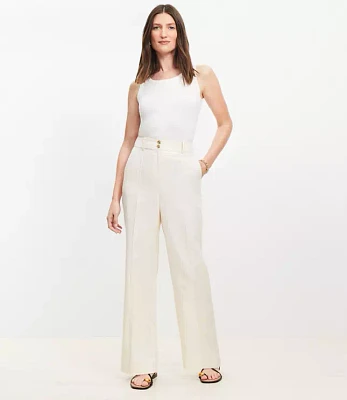 Petite Double Button Stovepipe Pants
