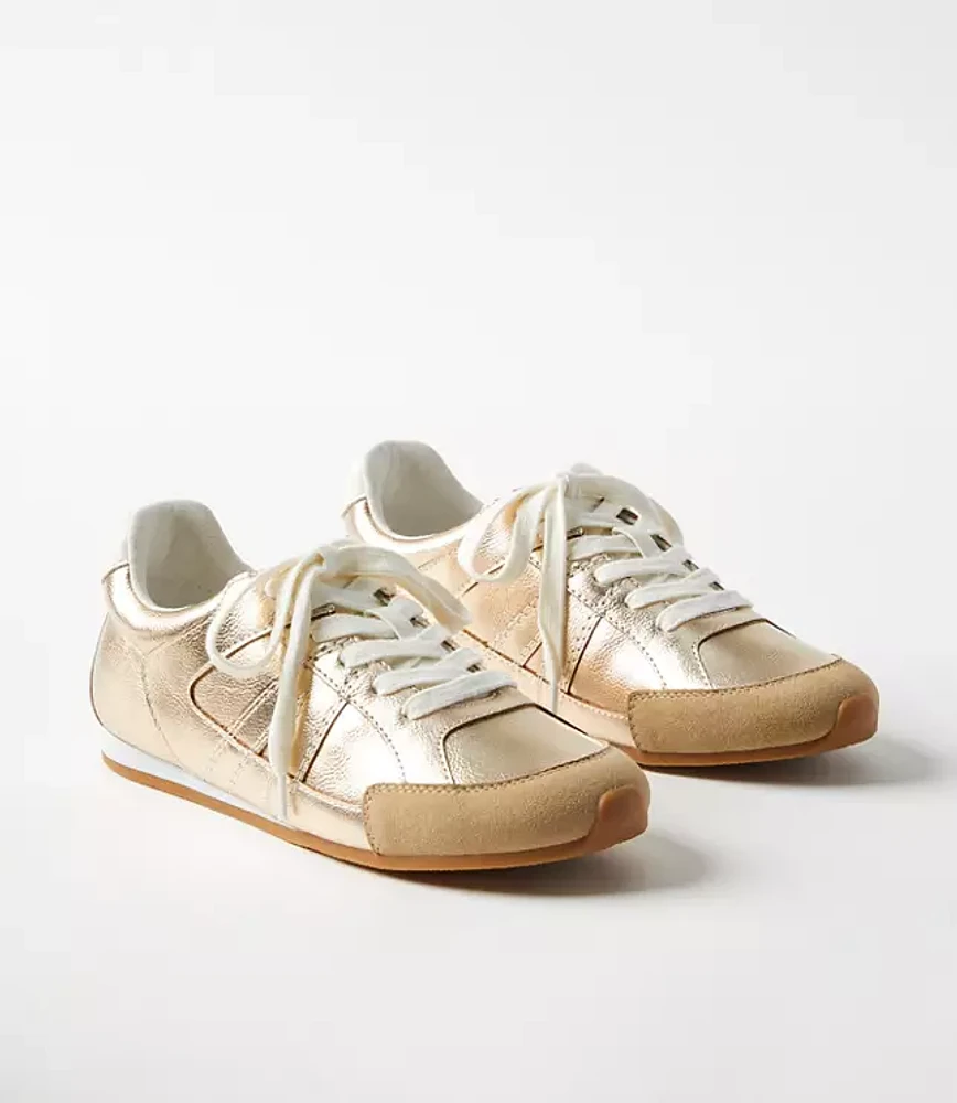 Metallic Low Profile Sneakers