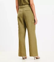 Drapey Cargo Pants Linen Blend