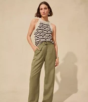 Drapey Cargo Pants Linen Blend