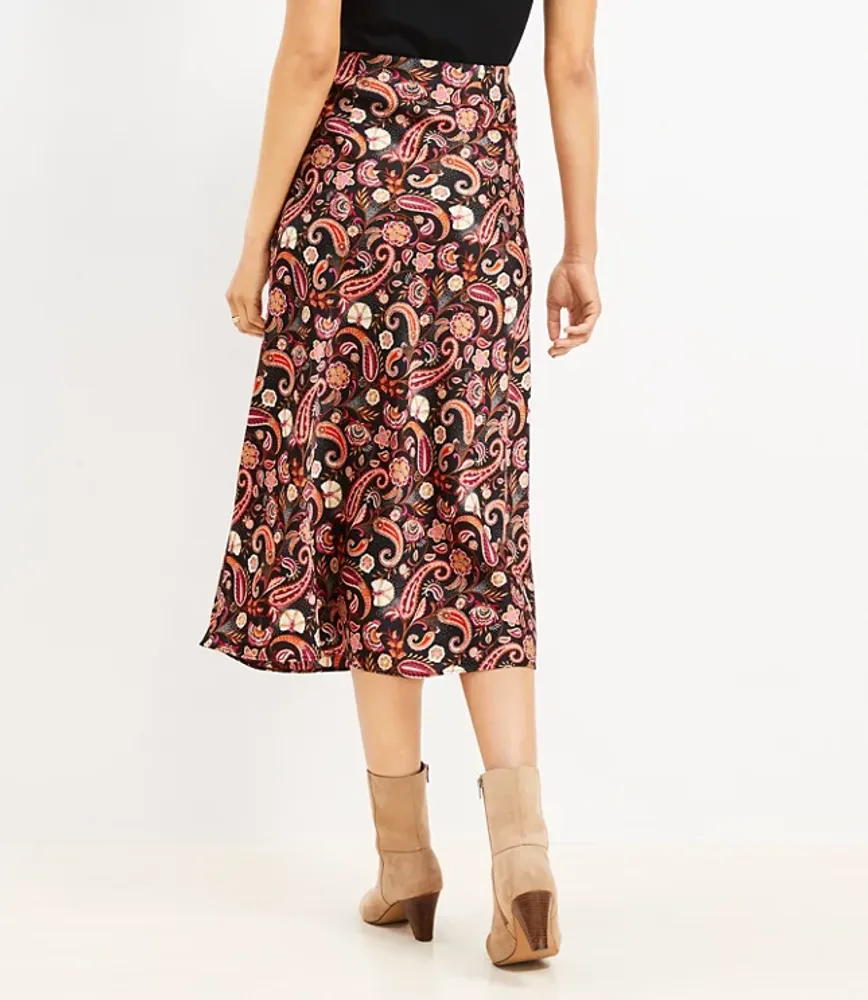 Paisley Bias Midi Skirt