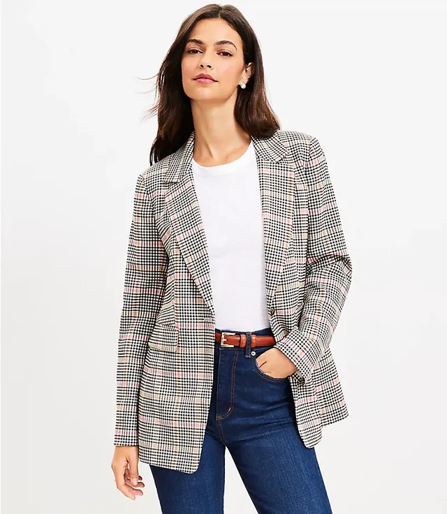 Belle & Bloom Women's Women Too Cool For Work Plaid Blazer