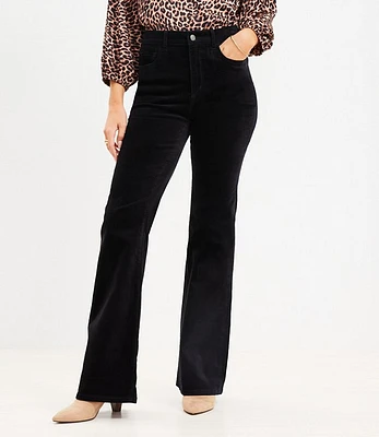 Tall Five Pocket Slim Flare Pants Velvet