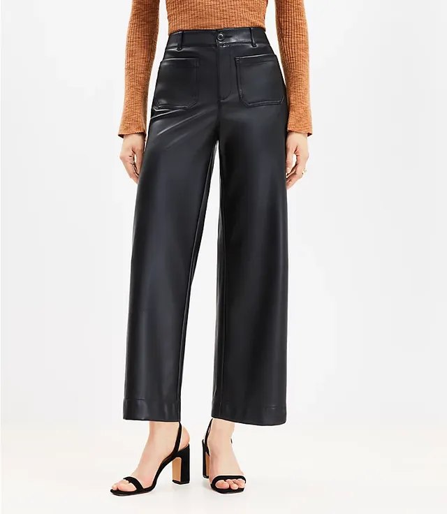 Loft Petite Palmer Wide Leg Pants Twill