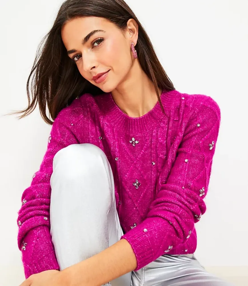 Sparkle Cable Sweater