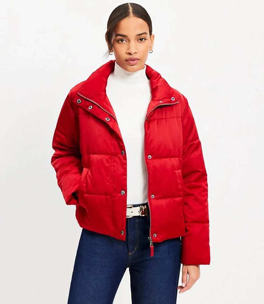 Sateen Puffer Jacket