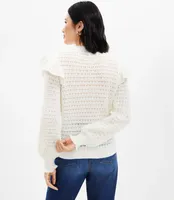 Shoulder Ruffle Sweater