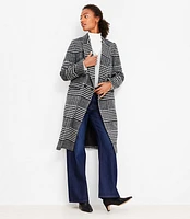 Petite Plaid Double Breasted Coat