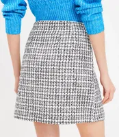 Metallic Sequin Tweed Shift Skirt