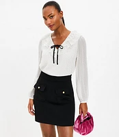 Tall Button Pocket Shift Skirt