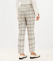 Petite Pleated Tapered Pants Shimmer Plaid